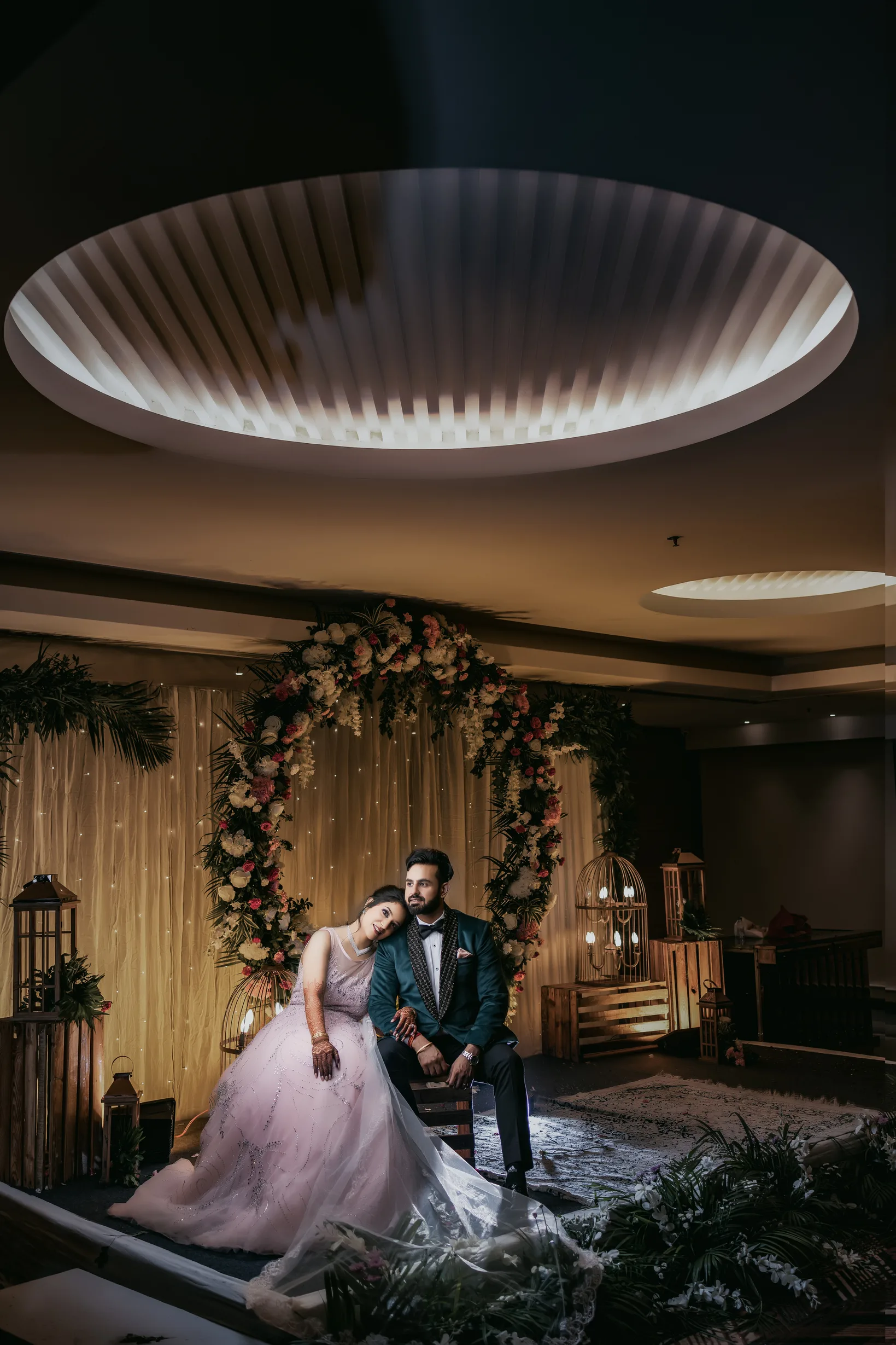 Bride and groom pre-wedding portrait